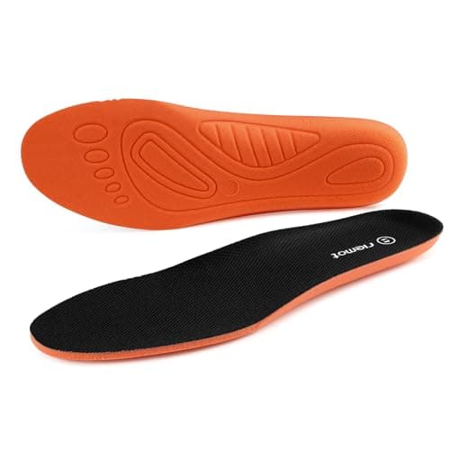 riemot Sport Insoles for Men & Women – Shock-Absorbing Sports Insole for Running, Walking, Cushioned Breathable Shoe Inserts for Hiking, Active Lifestyles Soft Inner Soles, Black, UK 8