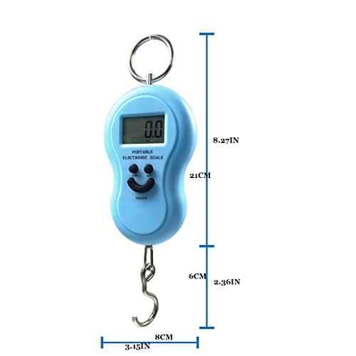 HalyCare Hanging Electronic Travel Scale, Gourd Compact Portable Backlit Luggage Hanging Hook Scale with LCD Display (Yellow) — view 5