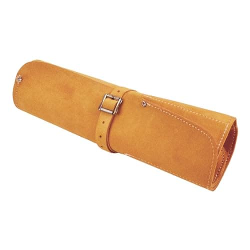 Faithfull Suede Leather Chisel Roll - 8 Pocket, Water Resistant & Compact Tool Organizer - Tan — view 3