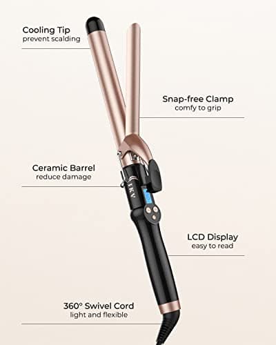 25mm Curling Tong Extra Long Barrel,110-210°C,Classic Curls — view 6
