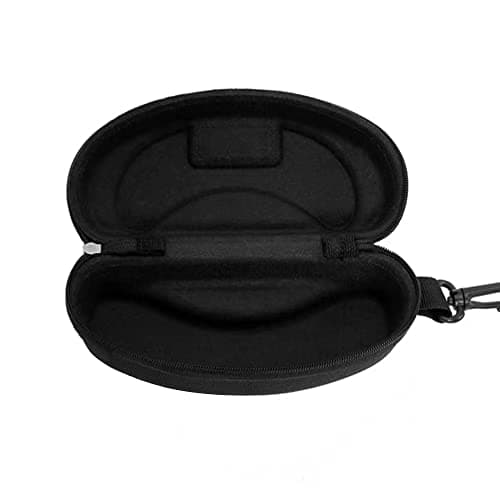 Heshebuy 2 Pcs EVA Glasses Case, Zipper Hard Sunglasses Cases Portable Travel Eyeglasses Cases with Plastic Hook (Black) — view 6