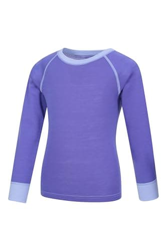 Mountain Warehouse Merino Kids Thermal Baselayer Top Purple 7-8y — view 4