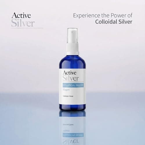 Active Silver - Travel Size Colloidal Silver Spray with Atomiser Spray Bottle - 10ppm Colloidal Silver Liquid - Premium Quality, UK Made - 100ml Bottle — view 4
