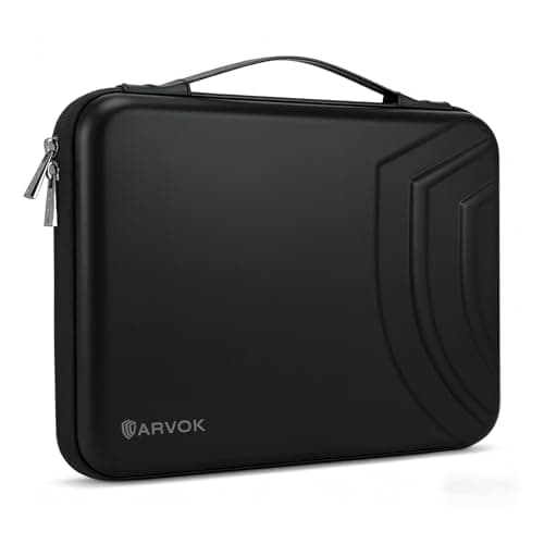 ARVOK 13 Hard Shell Laptop Case Bag,Waterproof Shockproof EVA Laptop Sleeve with Accessory Compartment&Handle for 13 Inch MacBook Pro,Dell XPS 13,HP Spectre,Surface Laptop,ASUS Zen Book (Black)