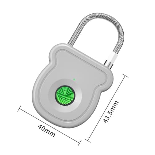 FACAIIO Smart Fingerprint Padlock with USB Decoder, 0.5s Fast Unlock Biometric Lock, 20 Fingerprints Storage, Type-C Rechargeable Security Lock for Gym Locker Cabinet Backpack Suitcase — view 6