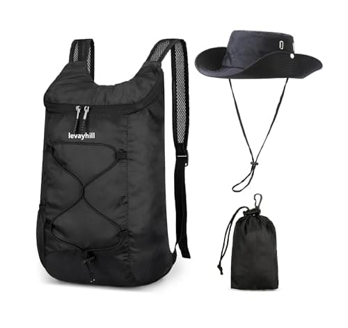 levayhill 16L Small Lightweight Foldable Backpack Sun Hats Travel Set