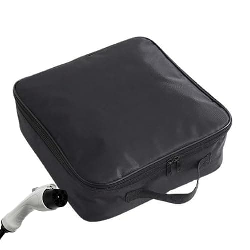 Electric Car Charger Case – Vehicle Battery Jumper Cable Bag, Portable Oxford Fabric Organizer, Secure Charger Storage Solution, Compact Automotive Equipment Carrier | Car Interior Trunk Travel Mainte