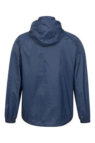 Mountain Warehouse Pakka Mens Waterproof Packable Jacket - Foldaway Hood Jacket, High Vis Mens Coat, Lightweight Rain Jacket - for Wet Weather & Travelling, Navy, XXL — view 5