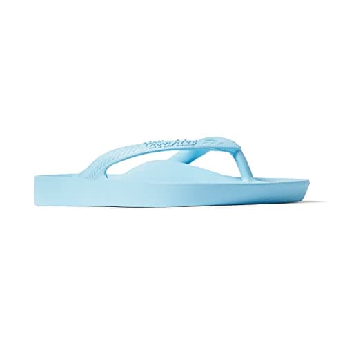ARCHIES Arch Support Flip Flops for Men & Women – Orthotic Sandals for Plantar Fasciitis Relief – Lightweight, Cushioning, Shock-Absorbing Sandals for Walking, Foot Pain - Sky Blue (UK 10) — view 3
