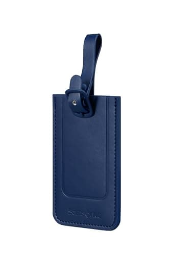 Samsonite TA Revolution - Luggage Tag Set (2 Pieces), Tags for suitcases and Bags, with Adjustable Strap, Address Card, Privacy Flap, Blue (Midnight Blue)