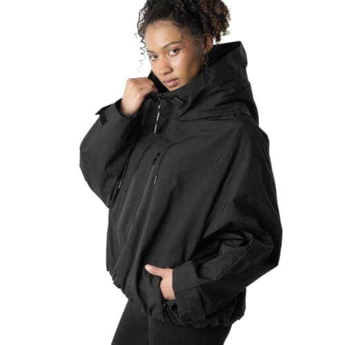 PUFFIT Womens Rain Jacket Waterproof 20000mm, Rain Coats for Women with Hood, Lightweight Waterproof Rain Jacket — view 5
