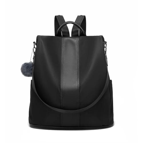 Miss Lulu Large Backpack Womens, Anti-Theft Lightweight PU Rucksack Bags for Ladies, Water Resistant Convertible Shoulder Bag for Work Travel School