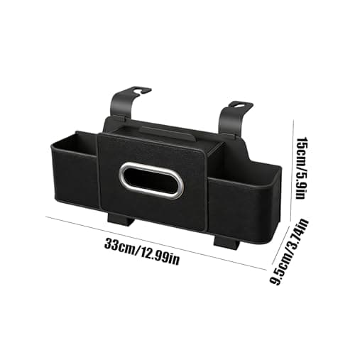 Wunuii 3in-1 Car Backseat Organizer With Cup Holder, Tissue Box, Trash Bin & Hooks | 2026 Multifunctional Back Seat Car Organizer For Phone Snack Drink Handbag Charger Truck Sedan SUV RV Van Travel — view 6