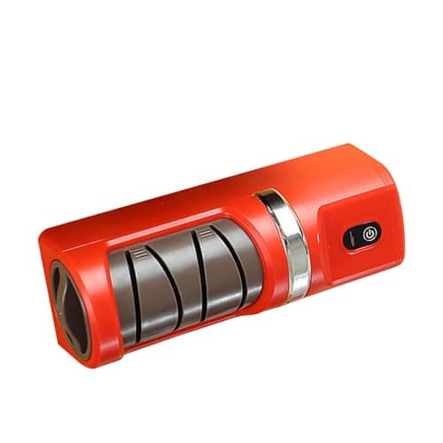 Haofy Kitchen Chef Electric Knife Sharpener with USB Port for Home and Camping, Dual Sharpening Options, Non-Slip Base, 7.1 Inch Size (Red) — view 2