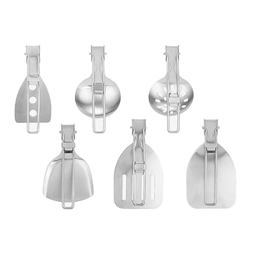 Gutol 6-Pack 304 Stainless Steel Camping Cooking Utensil Set – Portable Foldable Outdoor Kitchen Gear for Camping — view 3