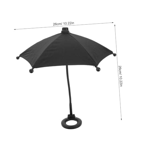 Toyvian Magnetic Phone Umbrella for Sun Protection, Mini Folding Mobile Phone Sunshade with Reflective Coating and Metal Plastic Frame, for Balcony and Travel Use — view 2