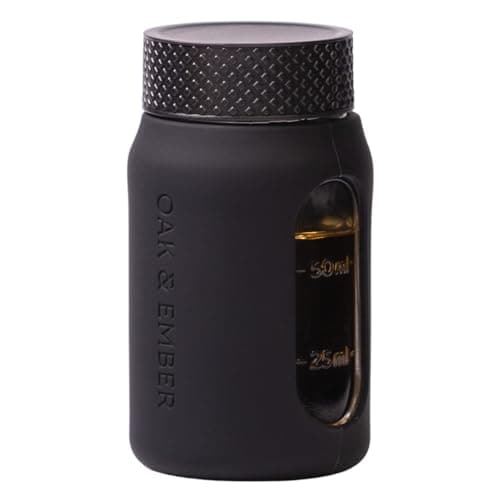 Flight Flask 100ml Glass Hip Flask - Leakproof Sleeve, Spirit Gift