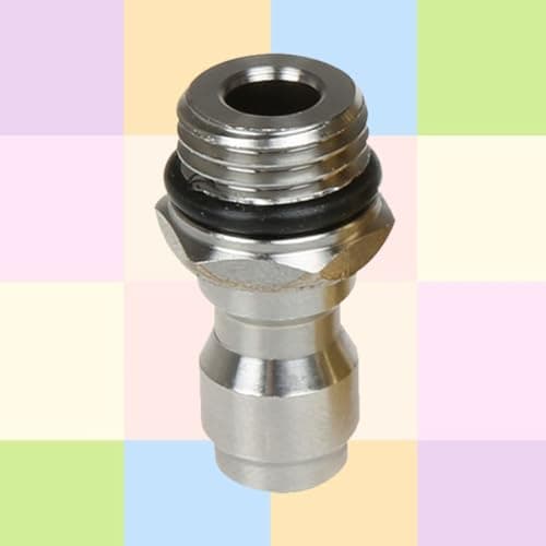 KHBUAB 2pcs 1/4 Inch Quick Coupler Male Plug Stainless Steel Adapter — view 5