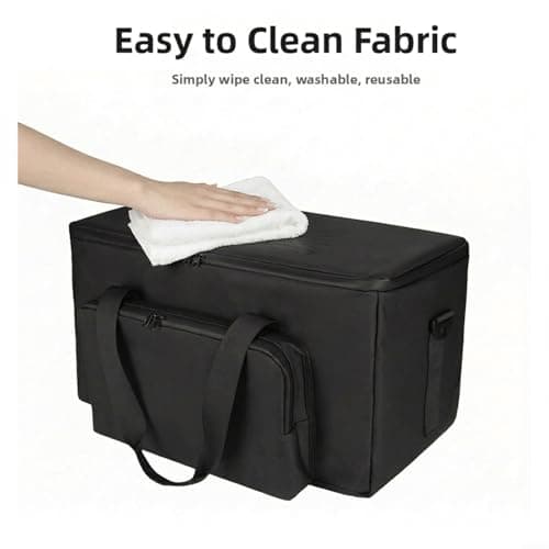 Wodsty Protective Hard Case On-Go 1/2 Speakers, 900D Storage Bag with Handle and Strap, Portable Travel Cover Outdoor Events, Black — view 2
