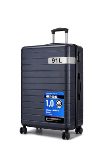 Shavont Large Suitcase 28 Inch Hard Shell Luggage ABS Travel Case (Navy)