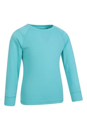 Mountain Warehouse Talus Kids Techtherm Base Layer Top Teal (02 2-3y — view 3
