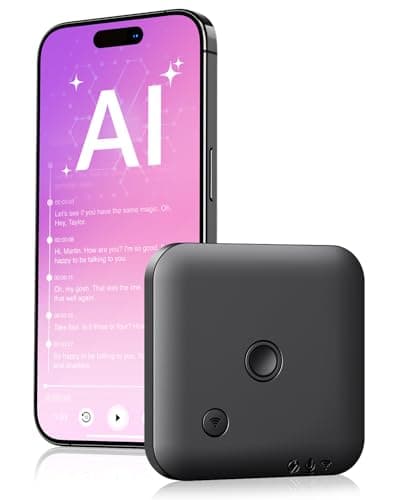 FoCase Note AI Voice Recorder, Transcribe & Summarize, Translation, APP Control with Chat GPT, Magnetic, 64GB Memory, Support 112 Languages, Audio Recorder for Phone Calls, Lectures, Meetings, Black