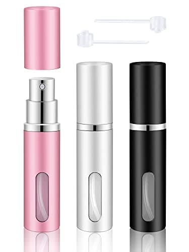 BELEVO Travel Perfume Atomiser - 3 Pcs Refillable Perfume Bottle, 5 Ml Mini Spray Bottle Suitable For Men And Women Travel Essentials