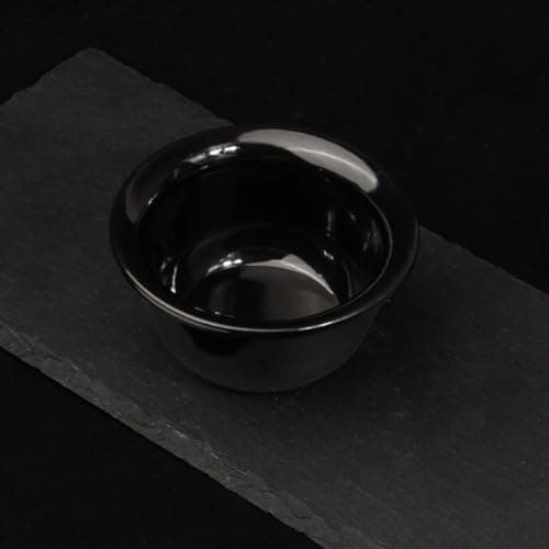 VILLCASE 3pcs Reusable Shaving Soap Bowls for Men with Stable Bowl Base and Portable Design Simple and Elegant Black Shaving Mug for Travel Use — view 6
