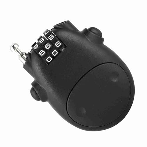3 Digit Combination Pram Lock, Cow Shape Pushchair Security Code Lock with 90cm Cable, Compact Stroller & AntiTheft Password Lock for Baby Gear (Black) — view 3
