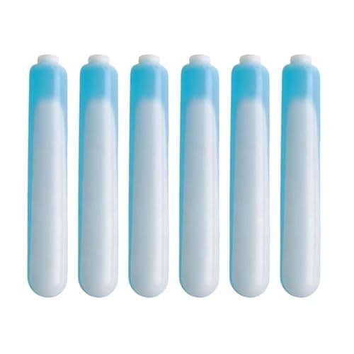 Reusable Cooling Rods - 6 Pack Freezable Beverage Chillers Ice Sticks | 15cm ABS Drink Cooling Sticks | Portable Long Lasting Ice Rods for Home Travel Camping Lunch Box Cooler