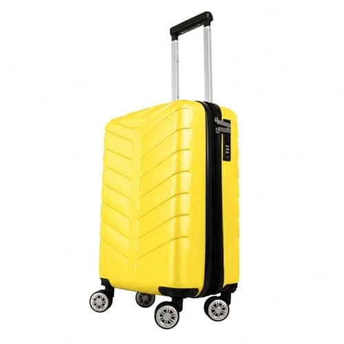 Set of 3 Pcs Luggage Hardshell Suitcase Light Weight, Yellow — view 6