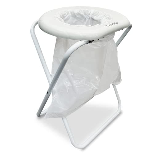 Janoon Portable Folding Outdoor Camping Toilet Seat With 10 Bags - For Outdoor, Camping, Fishing or Festival Use