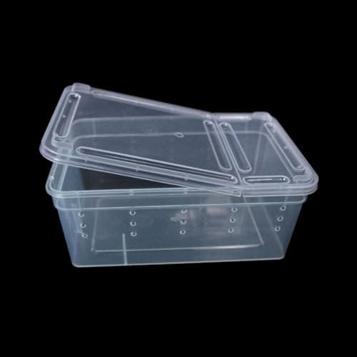 Reptile Feeding Box Set, 2 Pcs PP Plastic Stackable Ventilated Case — view 4