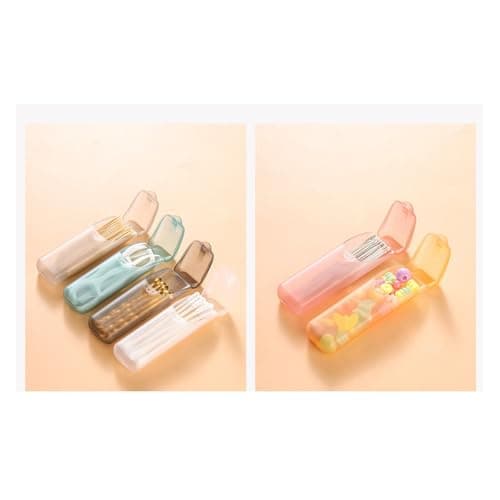 Small Storage Containers,6-piece Lightweight Translucent Organizer | Family Floss Pick Dispenser - for Office Hotel Car Home Wedding Party Women Adults — view 6