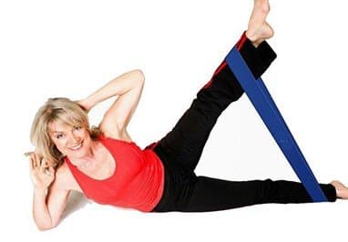 Resistance Exercise Loop Band Perfect for Yoga, Pilates, Gym, Fitness + More (1x Blue - Light Band) — view 5