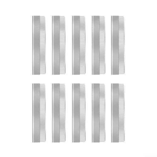 Eyebrow Trimmer 10 Pack Stainless Steel Wavy Shaper for Precise Grooming - Safe Grid Design Face Shaver Tool Silver 14cm — view 5