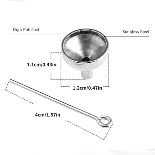 Portable Miniature Funnel Set with Narrow Spout Spill Proof Ashes Perfume Powder Pet Memorial Funnel Set — view 3