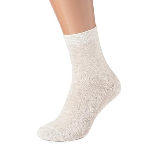 100% Organic Thin Breathable Organic Linen Socks for Women, Pack of 3 pairs (Medium) — view 3