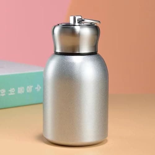 Small Mini Vacuum Insulated Water Bottle Flask for Hot Drink Double Wall Reusable Coffee Cup Thermal Mug, Stainless Steel Travel Mug — view 2