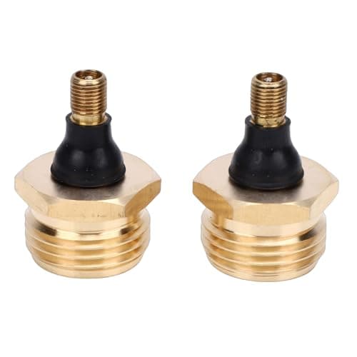 Blaihild Brass RV Blow Out Plug 1/2 Inch Schrader Valve Adapter for Winterizing - RV Air Compressor Adapter Tool for Travel Trailers Sprinkler Systems Freeze Protection — view 2