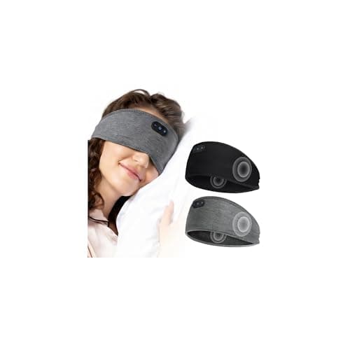 MUSICOZY 2-Pack Bamboo Cotton Breathable Sleep Headphones for Side Sleepers