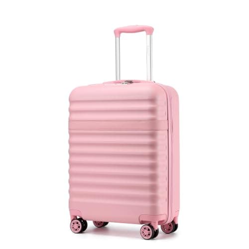 Kono 55x40x20cm Cabin Suitcase 20 Inch Carry On Luggage (Pink)