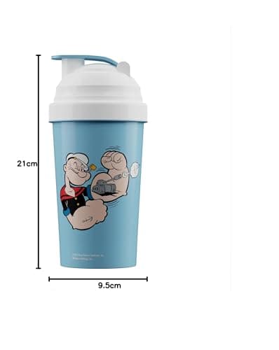 Player Ammo X POPEYE | Officially Licensed Limited Edition 600ml Full-Colour Shaker | Made in the UK | BPA-Free Mixer Bottle with Mesh System for Smooth Mixing — view 3