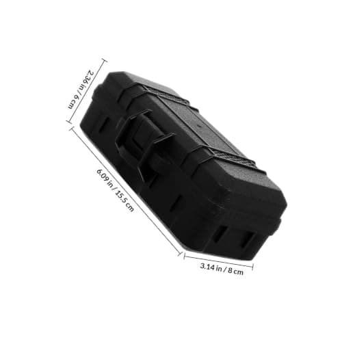 VOSAREA Plastic Shockproof Box Small Survival Gear Holder, Pp Tactical Equipment Storage Box, Black, Impact Protection, Stackable, Travel and Outdoor Sports — view 2