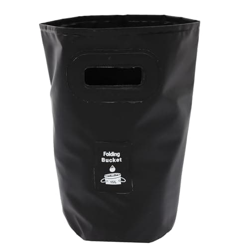 ULTECHNOVO Foldable Water Bucket 15l Black Pvc Portable Outdoor Storage
