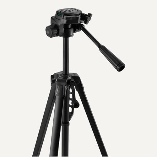 Amazon Basics 152cm/60inch Phone and DSLR Camera Tripod, Lightweight, with Bag, Wireless Remote Control and Phone Holder, Adjustable Height, Black — view 3