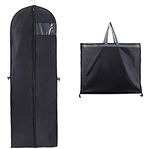 Niviy Dress Bag Covers Long 60 x 180 cm, Garment Cover with Handle & Pocket