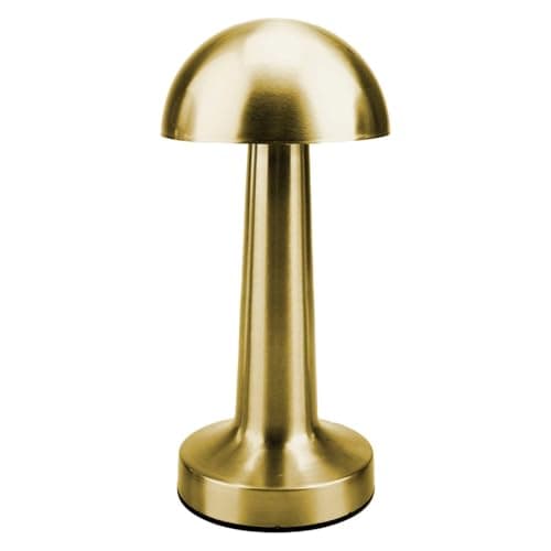 VFM e-Store - Touch Lamp Rechargeable 3 Light Settings - Camping, Travel Holiday Accessories for Summer - 9cm X 22cm Brushed Gold X 1