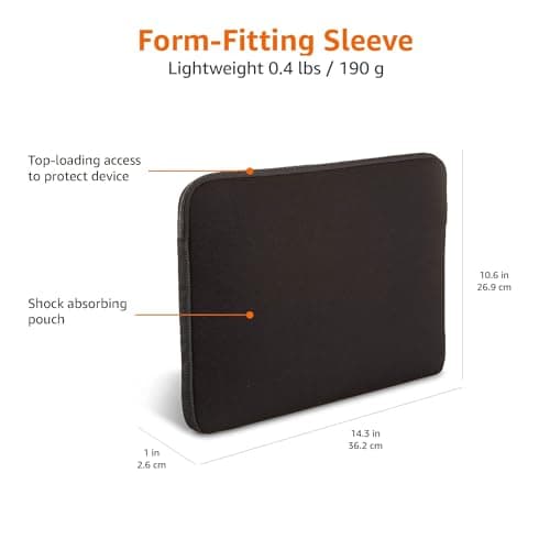 Amazon Basics 14 inch Laptop Sleeve Case - Black — view 5
