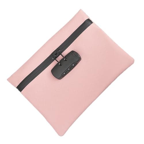 Small Bag with Lock - Secure Zip Bag, Portable Theft , Waterproof Storage Container Combination and Durable Fabric, Multi Purpore Security for Camping School Fit